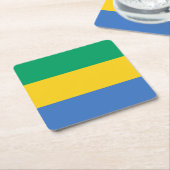 Vlag van Gabon Kartonnen Onderzetters (Schuin)