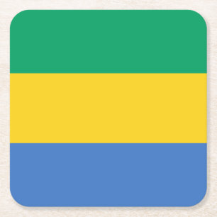 Vlag van Gabon Kartonnen Onderzetters
