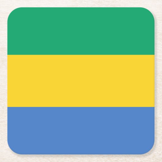 Vlag van Gabon Kartonnen Onderzetters (Voorkant)
