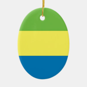 Vlag van Gabon Keramisch Ornament