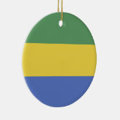 Vlag van Gabon Keramisch Ornament (Rechts)