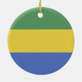 Vlag van Gabon Keramisch Ornament (Achterkant)