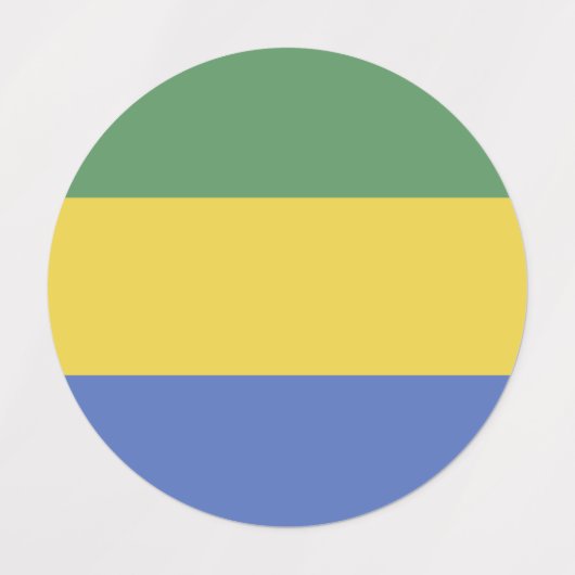 vlag van Gabon Labels (Design 2)