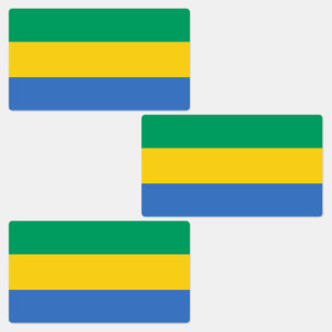 Vlag van Gabon Labels