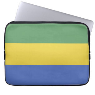 vlag van Gabon Laptop Sleeve