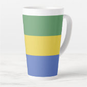 vlag van Gabon Latte Mok (Rechterhoek)