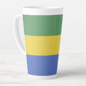 vlag van Gabon Latte Mok (Linkerhoek)