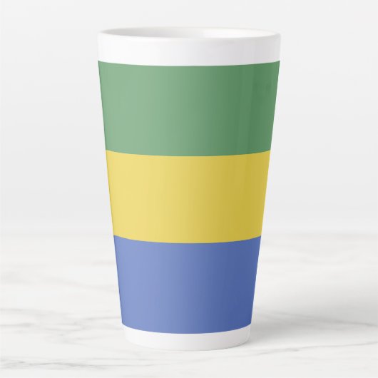vlag van Gabon Latte Mok (Voorkant)