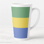 vlag van Gabon Latte Mok (Rechts)