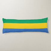 Vlag van Gabon Lichaamskussen (Achterkant)
