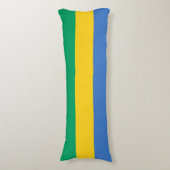 Vlag van Gabon Lichaamskussen (Voorkant Verticaal)