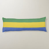 vlag van Gabon Lichaamskussen (Achterkant)