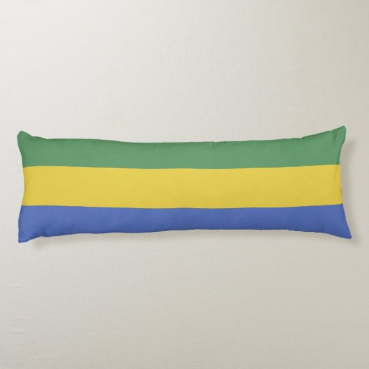 vlag van Gabon Lichaamskussen (Achterkant)