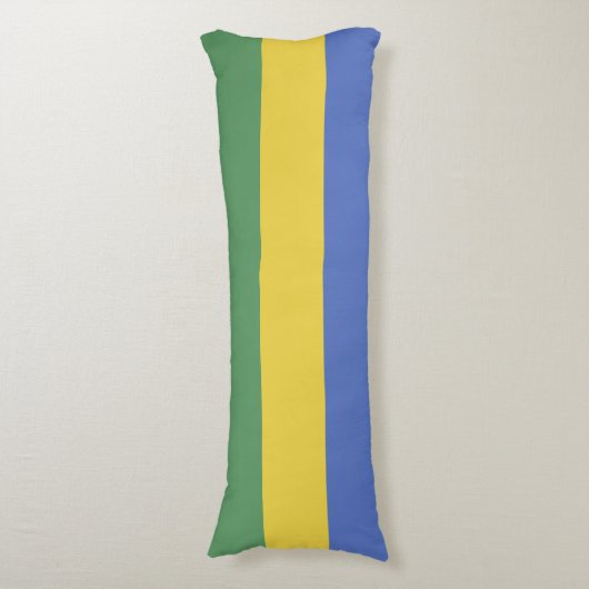 vlag van Gabon Lichaamskussen (Voorkant Verticaal)