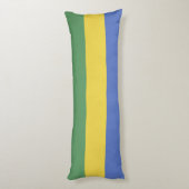 vlag van Gabon Lichaamskussen (Achterkant (Verticaal))