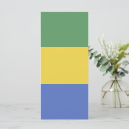 vlag van Gabon Menu (Staand voorkant)