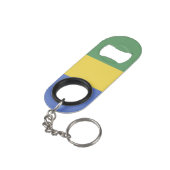vlag van Gabon Mini Flessenopener (Achterkant Gekanteld)