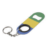 vlag van Gabon Mini Flessenopener (Voorkant Gekanteld)