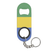 vlag van Gabon Mini Flessenopener (Achterkant)