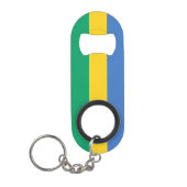 Vlag van Gabon Mini Flessenopener (Voorkant)