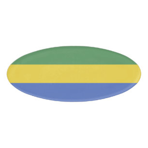 vlag van Gabon Naambadge