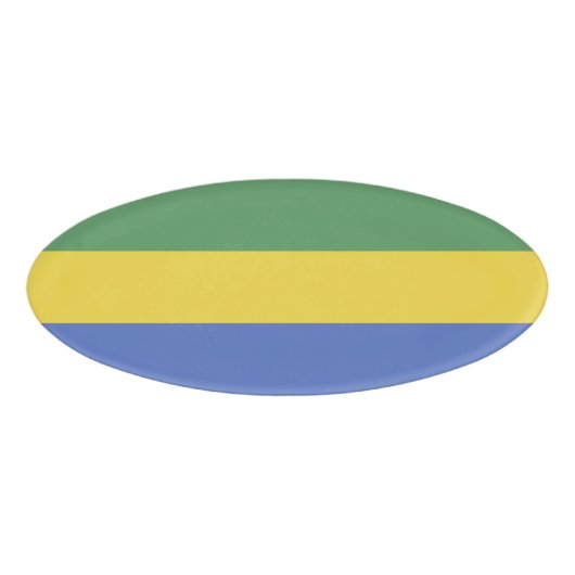 vlag van Gabon Naambadge (Voorkant)