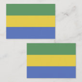 vlag van Gabon Notitiekaartje (Voorkant / Achterkant)