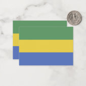 vlag van Gabon Notitiekaartje (Voorkant / Achterkant in situ)