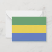 vlag van Gabon Notitiekaartje (Achterkant)