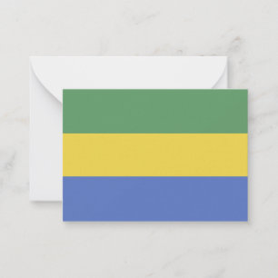 vlag van Gabon Notitiekaartje