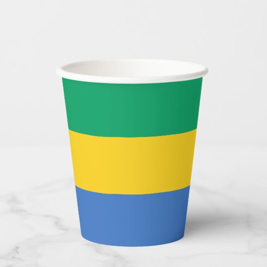 Vlag van Gabon Papieren Bekers (Voorkant)