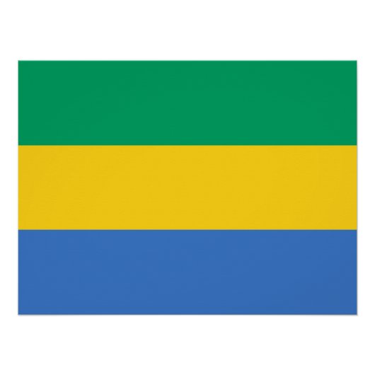 Vlag van Gabon Perfect Poster (Voorkant)