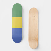 vlag van Gabon Persoonlijk Skateboard (Voorkant)