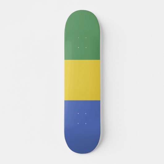 vlag van Gabon Persoonlijk Skateboard (Voorkant)
