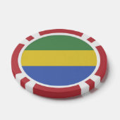 vlag van Gabon Poker Chips (Enkel)