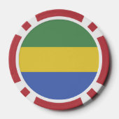 vlag van Gabon Poker Chips (Achterkant)