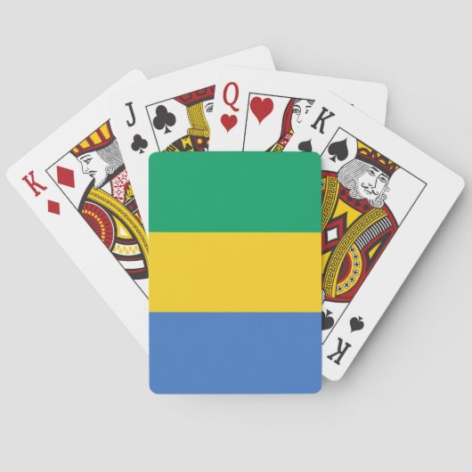 Vlag van Gabon Pokerkaarten (Achterkant)