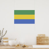 vlag van Gabon Poster (Keuken)