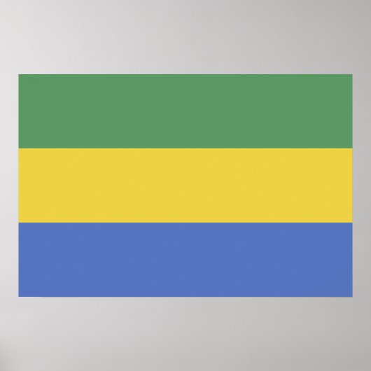 vlag van Gabon Poster (Voorkant)