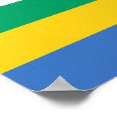 Vlag van Gabon Poster (Hoek)