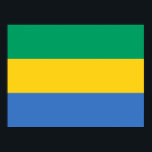 Vlag van Gabon Poster<br><div class="desc">Patriottische vlag van Gabon.</div>