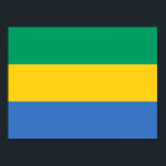 Vlag van Gabon Poster<br><div class="desc">Patriottische vlag van Gabon.</div>