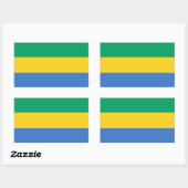 Vlag van Gabon Rechthoekige Sticker (Vel)