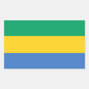 Vlag van Gabon Rechthoekige Sticker
