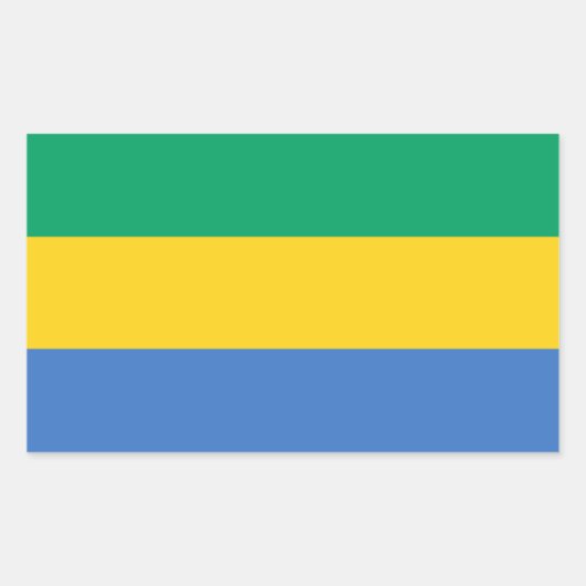 Vlag van Gabon Rechthoekige Sticker (Voorkant)