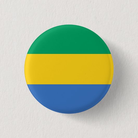 Vlag van Gabon Ronde Button 3,2 Cm (Voorkant)