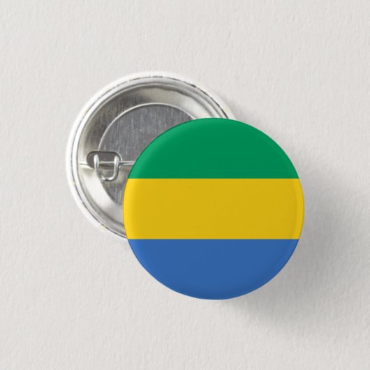 Vlag van Gabon Ronde Button 3,2 Cm (Voorkant /achterkant)