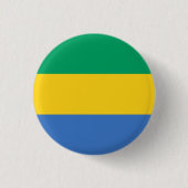 Vlag van Gabon Ronde Button 3,2 Cm (Voorkant)