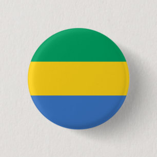 Vlag van Gabon Ronde Button 3,2 Cm