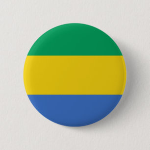 vlag van Gabon Ronde Button 5,7 Cm